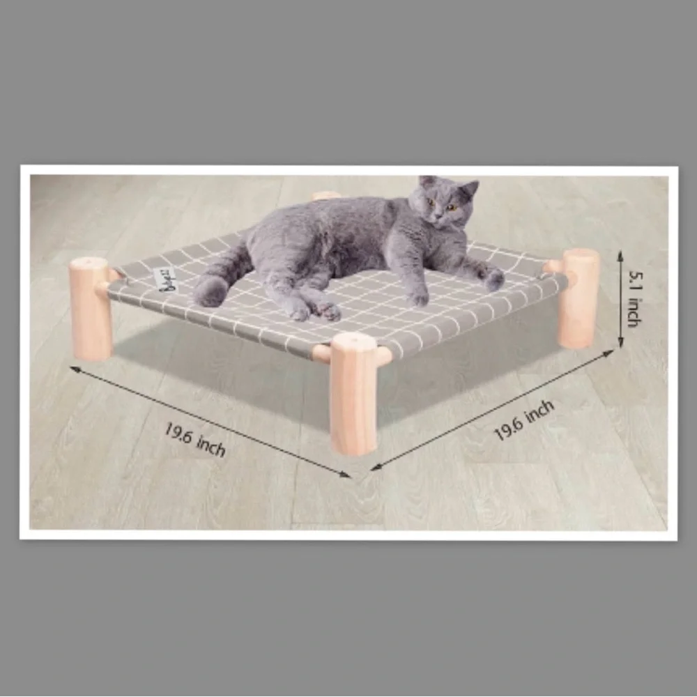 Cat or Dog Hammock Bed, Wooden Cat Hammock